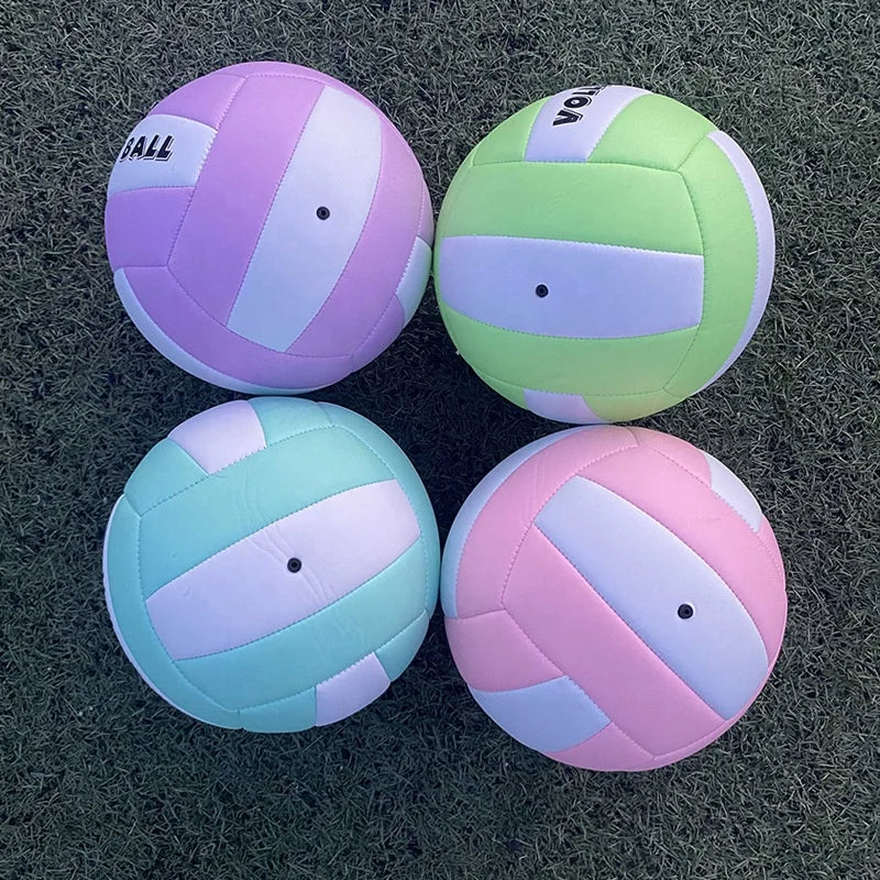 Macaron - Colored No.5 Volleyball, Thickened 2.7: Machine - Sewn, Soft, Wholesale for Student Training/Competition